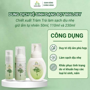 Dung dịch vệ sinh phụ nữ dạng bọt tinh chất tràm trà Maloby